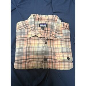 Patagonia Mens Organic Cotton Shirts Plaid long Sleeve Sz Medium